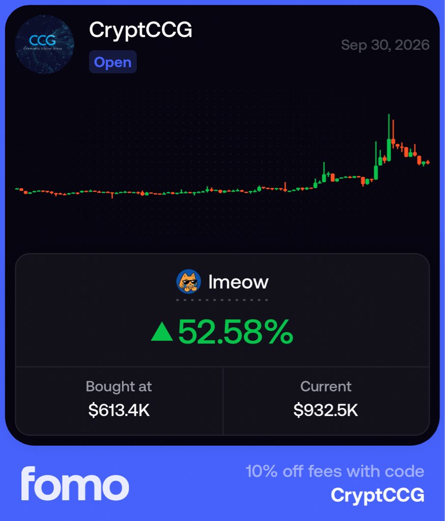CryptCCG's tweet photo. $lmeow is the first token on @Motoswap and we all know who are following $moto 

Thats the reason its too big to fail and I have bought a bag. Simple thesis with a nice result on #fomo sofar.. join my journey here:

https://t.co/Oec46jxqcK https://t.co/VUETGszeOB