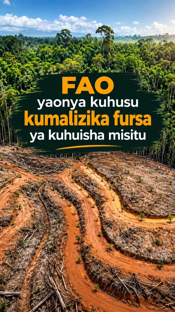 Angayakisasa's tweet photo. FAO yaonya kuhusu kumalizika fursa ya kuhuisha misitu
Shirika la Chakula na Kilimo la Umoja wa Mataifa (FAO) limeonya katika ripoti yake kwamba fursa ya kuhuisha misitu duniani, ambayo ina mchango.
#FAO #Misitu #UhifadhiWaMisitu #MabadilikoYaTabianchi #MazingiraYanguTanzani https://t.co/Wzt4rSzqNp