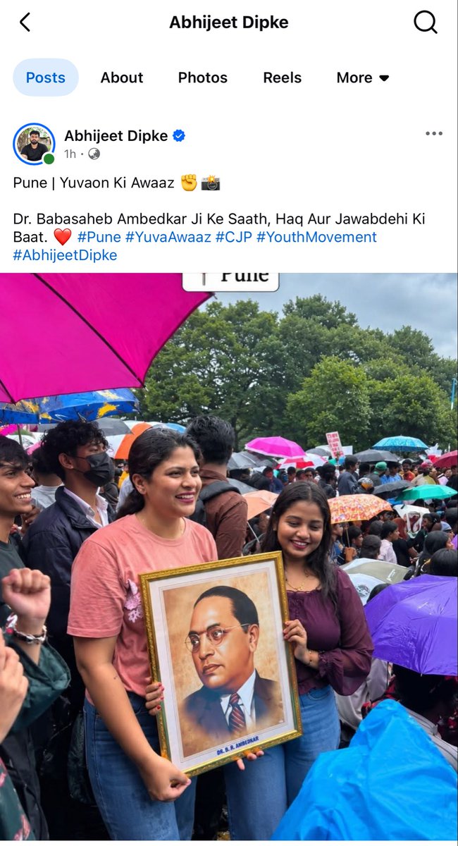 Dabbu_1010's tweet photo. Thank you @abhijeet_dipke 🙏 तुमच्या या FB पोस्टसाठी मनापासून धन्यवाद. हक्क, प्रश्न आणि जबाबदेहीसाठी २ ऑक्टोबरच्या आंदोलनाला माझा पूर्ण पाठिंबा आहे…✊
#चलो_मुंबई | #Dabbu | #CJP https://t.co/hGJmp2nQ43