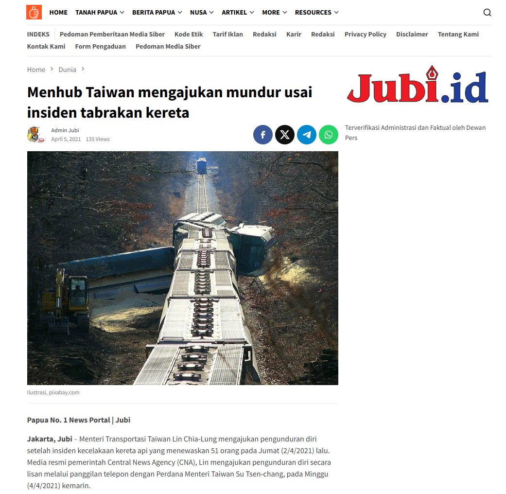 ardisatriawan's tweet photo. Kok menterinya yang mundur? Bukannya jadiin masinis tersangka? https://t.co/vLh3ZiefCc