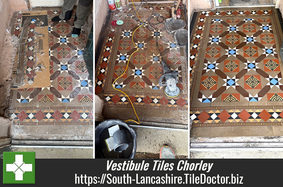 ReeseMackie's tweet photo. Victorian Tiles Vestibule Floor Restored After 140 Years of Foot Traffic in Chorley - https://t.co/dLSJLTTflf @FarrellHeyworth, #vintagetiles, #tilerestoration, #victoriantilecleaning, #victoriantilerestoration, #periodproperty, #Chorley https://t.co/2ha7UhqJWE