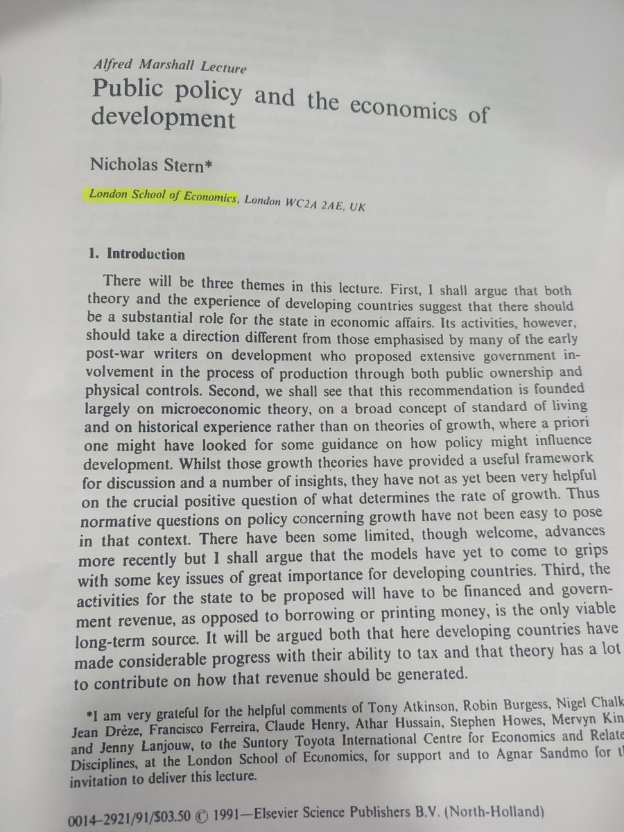 ThePrasadLogs's tweet photo. This paper by 𝗡𝗶𝗰𝗼𝗹𝗮𝘀 𝗦𝘁𝗲𝗿𝗻 (𝘓𝘰𝘯𝘥𝘰𝘯 𝘚𝘤𝘩𝘰𝘰𝘭 𝘰𝘧 𝘌𝘤𝘰𝘯𝘰𝘮𝘪𝘤𝘴) is a must-read for anyone into public policy.

It breaks down core of eco. development:
• Role of the State
• Determinants of growth
• Public finance

Summary Thread/Infographic next. https://t.co/GS5cCyiYua