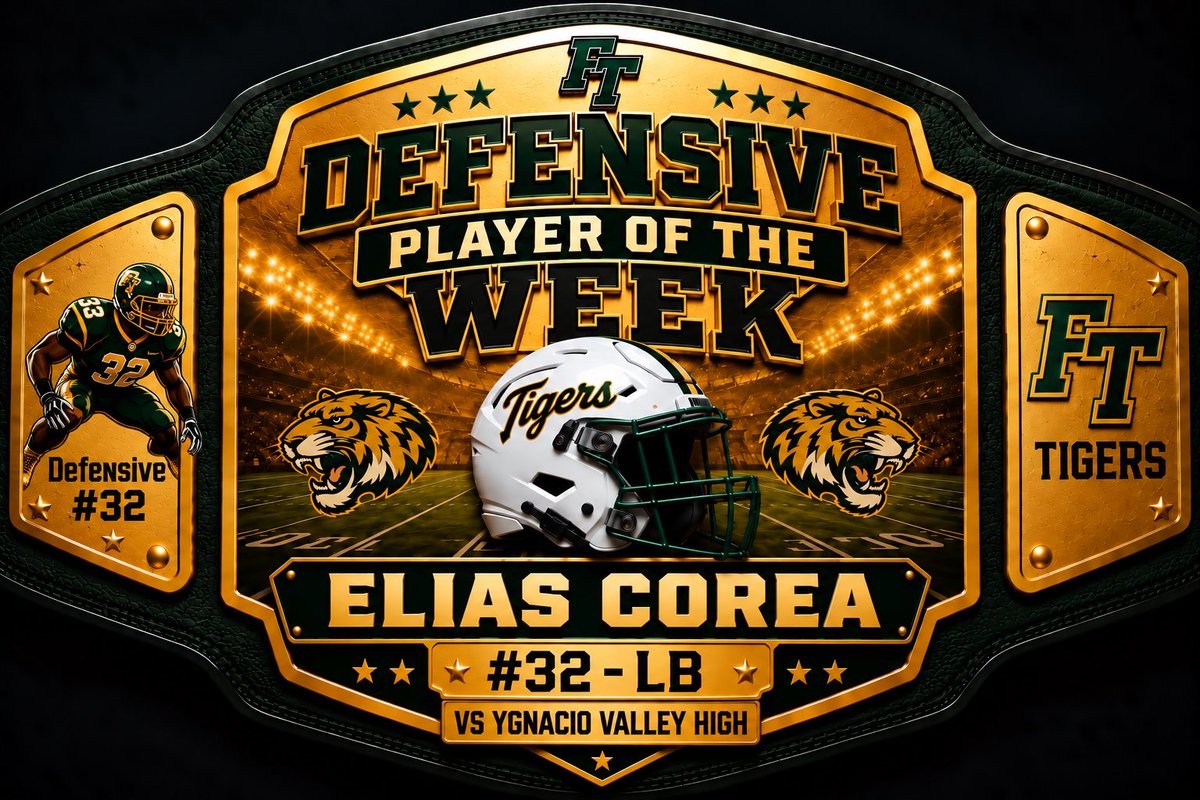 OALTigersFB's tweet photo. Congratulations to our Game5 #PlayerOfTheWeek… vs #YgnacioValleyHigh
.
Offense: @fremontsA5 
Defense: @EliasCorea22 
Special Teams: #MelvinCruz
.
#ThisAintTheSameFremont https://t.co/9o1re6gmYY