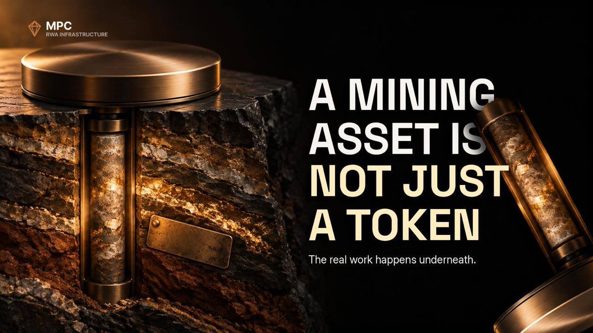 MPC_Global_X's tweet photo. A mining asset is much more than a token.

Before anything can go on-chain, there’s real work behind it: exploration, drilling, assays, reports, and verification.

Tokenization is only one part of the journey.

At MPC, we’re building infrastructure around four key steps:

VERIFY → STRUCTURE → TOKENIZE → MANAGE

Because the real-world asset and its information need to keep evolving together.

💬 What do you think is the biggest challenge in bringing mining on-chain? ⛏️