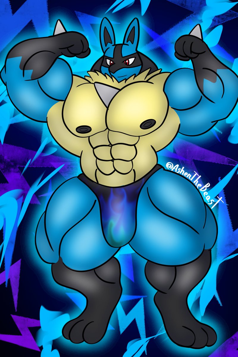 AshenTheBeast's tweet photo. Just saw that muscular Lucario flexing those jacked arms and rock-hard abs 💪🔥 https://t.co/UJYQm4iITy