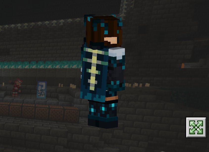 TheSculkQueen's tweet photo. FINALLY!! I've wanted a sculk-themed cape for Minecraft since the release of the 1.19 update. It's taken so long, but it was so worth the wait!! 🔥 https://t.co/ZnGCsf5Ss5