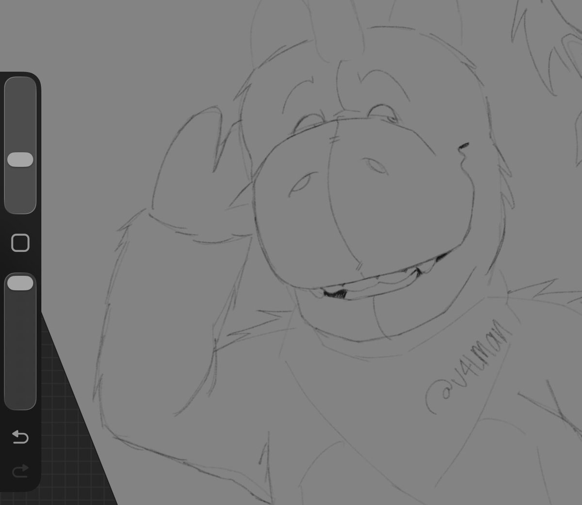 v4lman's tweet photo. WIP of the new #buddy page I’m working on🧡🪓 #buddytheunicorn #buddy2026 https://t.co/h9bDhPSdqY