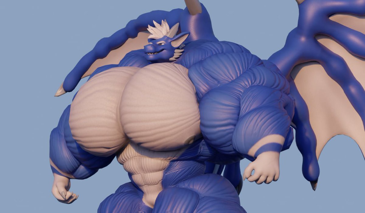 CottonYote's tweet photo. More derg posting this time under the same lighting i usually use for myself😩 

Still got plenty to do on this, still not quite satisfied with the shape and sizes of the muscles. Of course why not more of @Sova_13 :3 https://t.co/wWHPNkLWIr