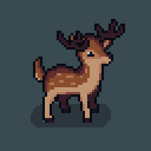 BitARTigel_'s tweet photo. Adding a deer to the forest! Does it match the style of the other wildlife like the boar, or would you tweak anything?  
 #pixelart #indiedev #aseprite https://t.co/BvgOVJtXnj