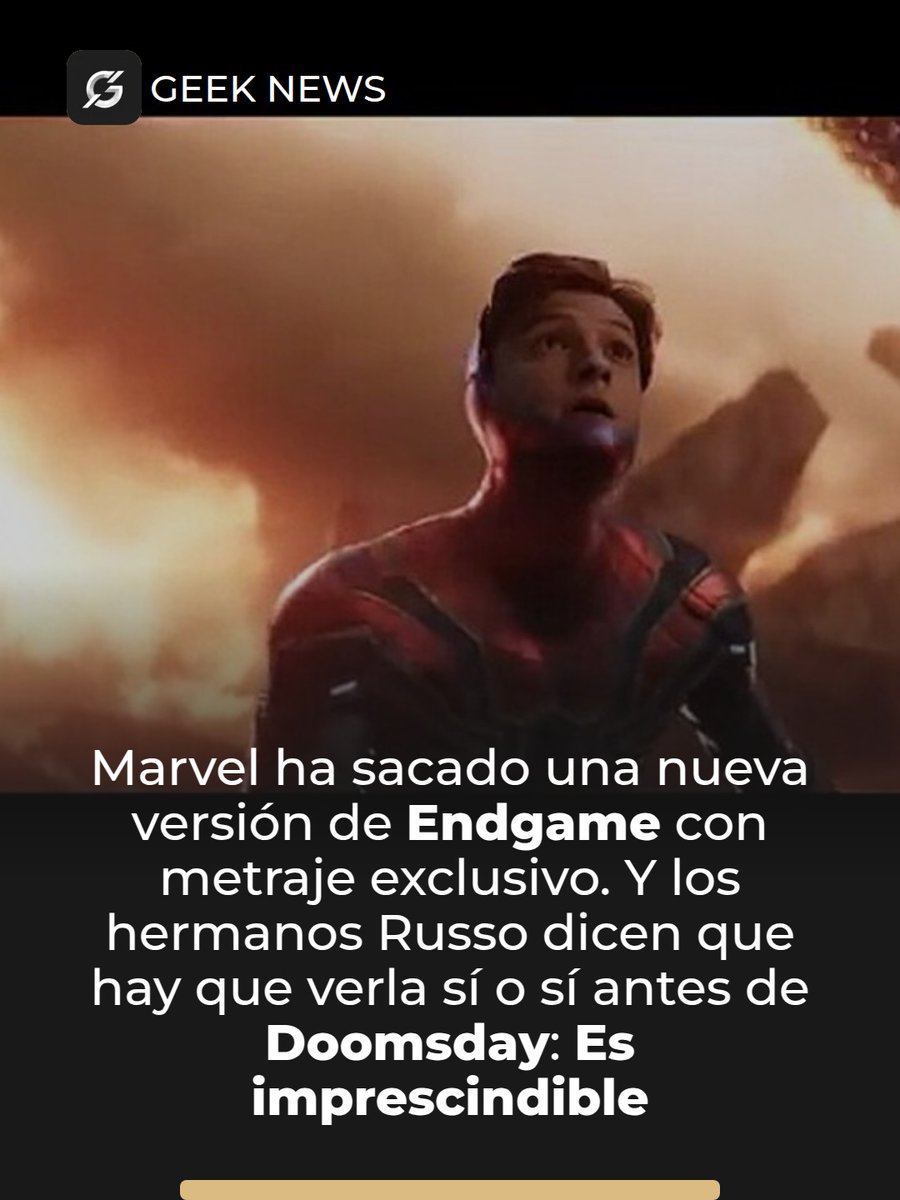 zonakido's tweet photo. Marvel has released a new version of Endgame with exclusive footage. The Russo brothers say it’s essential to watch before Doomsday. https://t.co/qERu8yjMze