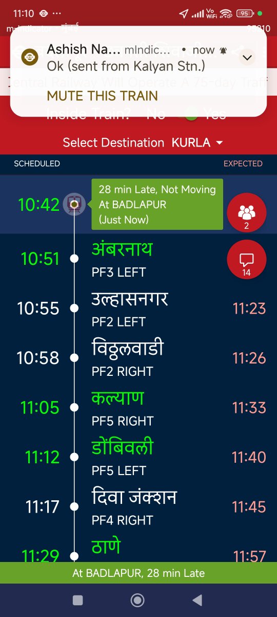 RuttvikCreation's tweet photo. This is the situation of Mumbai's AC local train commuters. We pay money only to be stopped early so a goods train can pass. Indian Railways' Mumbai division is completely useless."
@RailMinIndia 
@drmmumbaicr 
@AshwiniVaishnaw 
@MumRail 
@RailMadad 
@RailwaySeva 
@GM_CRly https://t.co/kH3v0Imu7J