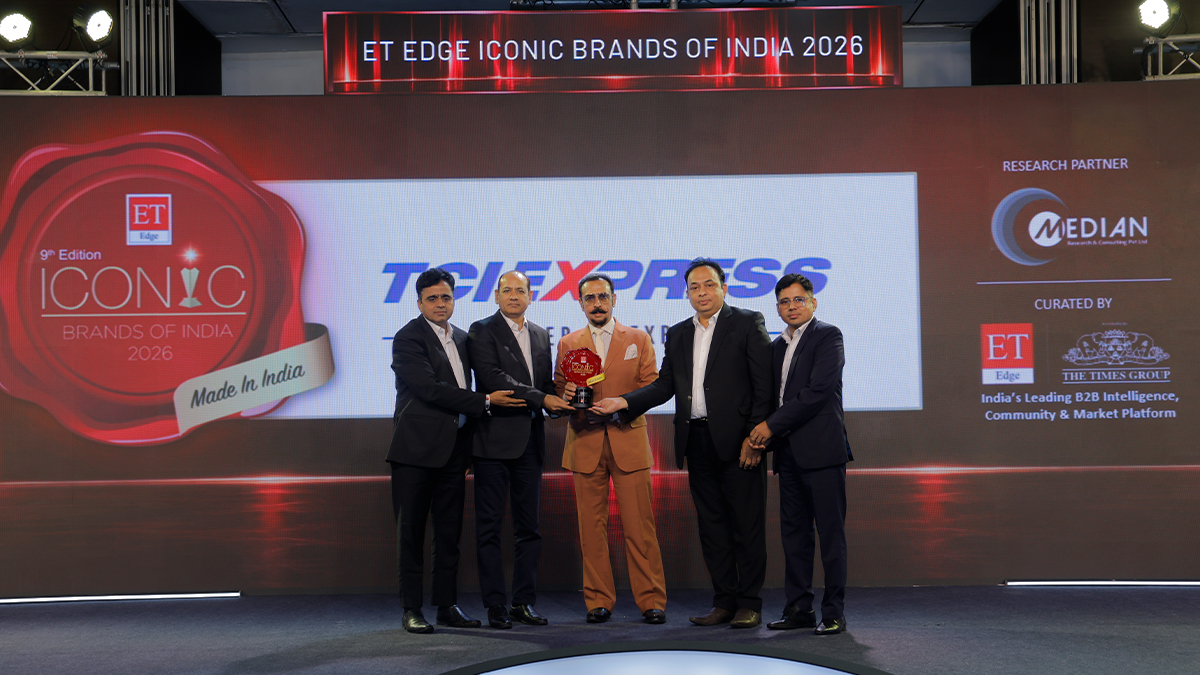 tci_express's tweet photo. TCI EXPRESS Recognised as an Iconic Brand of India 2026 for the Fourth Consecutive Year

Know more- https://t.co/uIpl1EzEeJ

#TCIExpress #etedge #award #recognition #Transport #India https://t.co/115VDwnFdX
