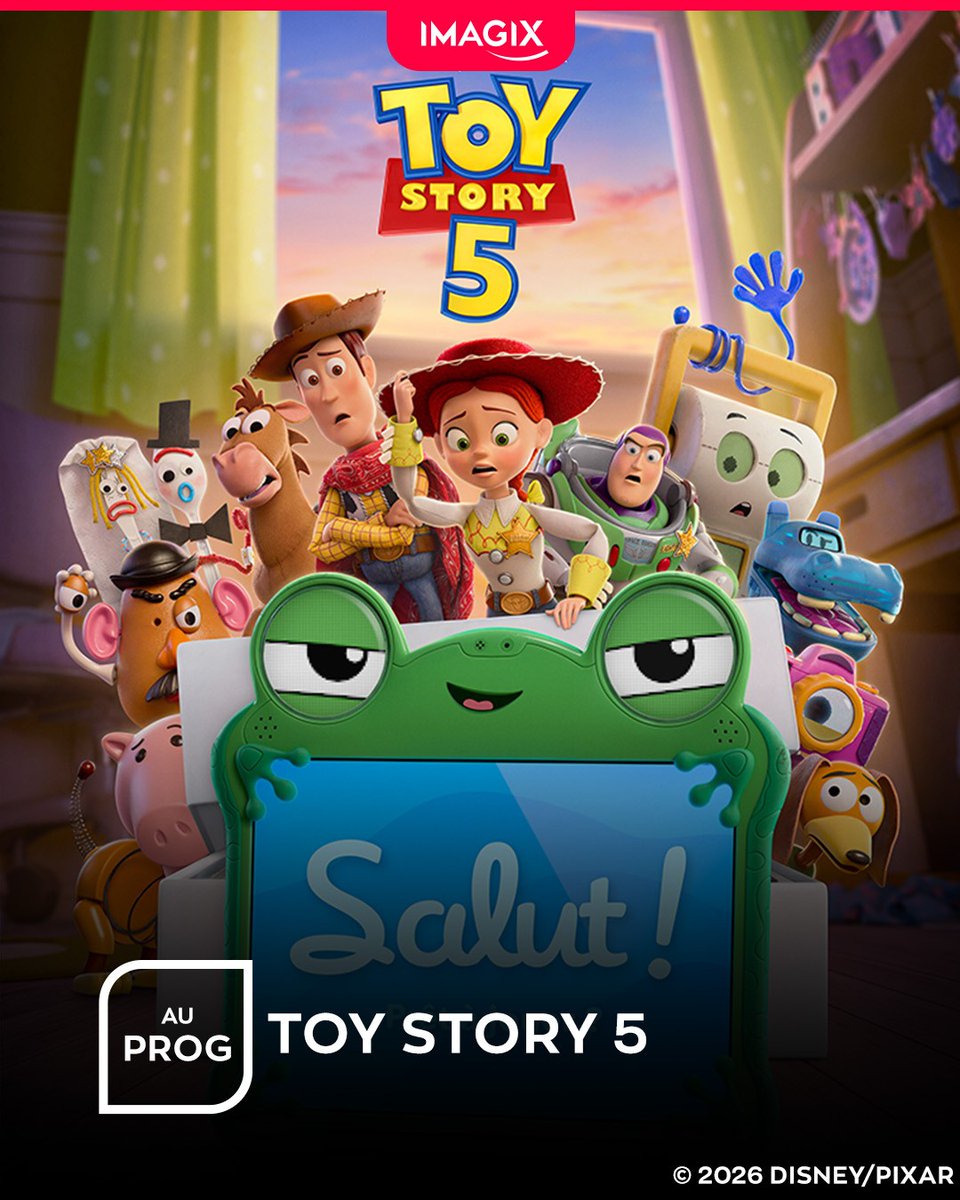 SernaMarcela's tweet photo. Photo by Imagix on August 20, 2026. Cartoon poster featuring Toy Story 5, LEGO, and text. https://t.co/K7rmhzrjep