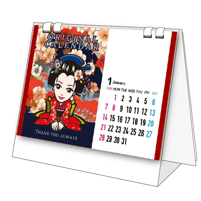 atom_droom's tweet photo. 来年も毎日そばに置いてもらえるノベルティ
【オリジナル卓上カレンダー🗓️】

10月は翌年に向けたカレンダー需要が高まり始める時期。写真・イラスト・キャラクターなどを13枚綴りでフルカラー印刷でき、展示会や周年記念、イベント物販にも対応しています。

＃ノベルティ #展示会 #カレンダー https://t.co/Ydcdb6ohS9