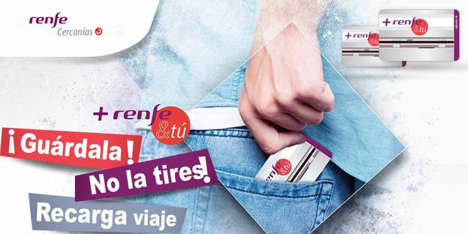 CercaniasVLC's tweet photo. 💭RECORDE💭
No la tire, és recarregable ♻

💭RECUERDE💭
No la tire, es recargable ♻ https://t.co/bKlHE754Nc