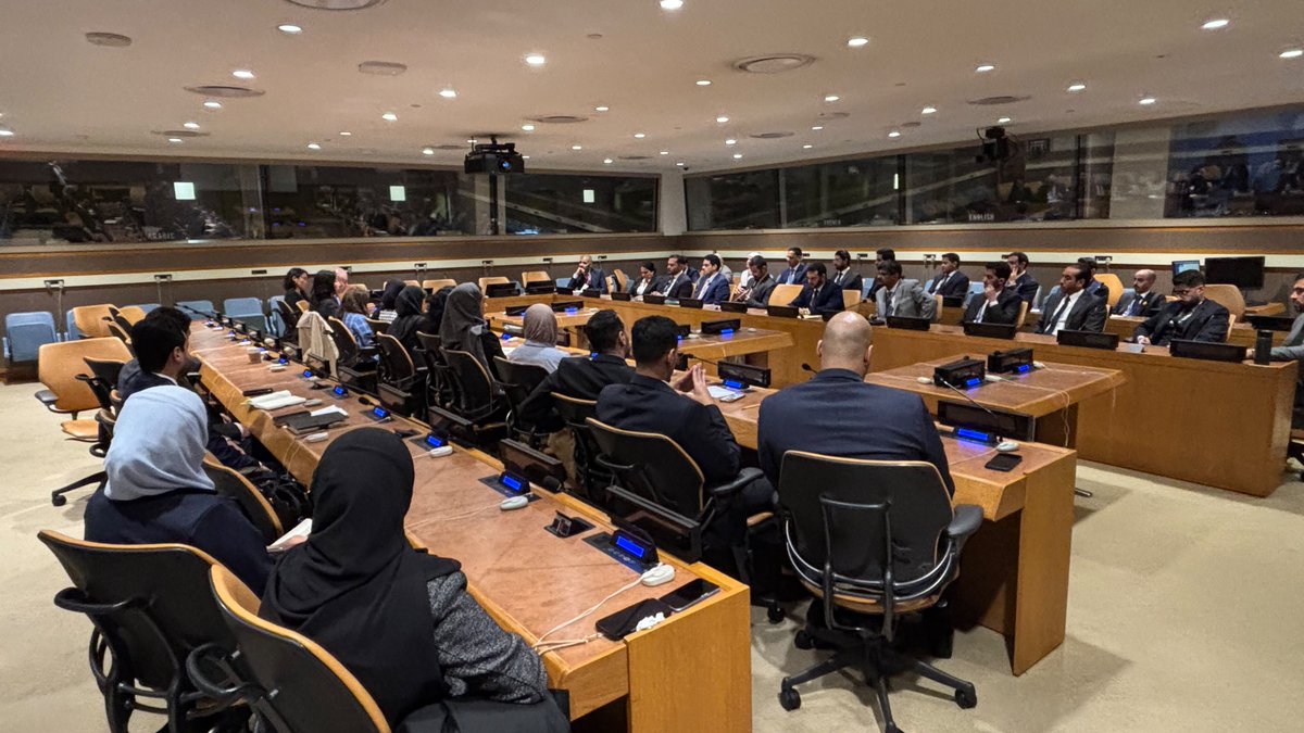 GCCtoUN's tweet photo. The GCC Permanent Observer Mission to the UN and Kingdom of Bahrain (GCC presidency), in collaboration with the UN DPPA, kicked off day one of the DPRs meeting and workshop for GCC UNGA delegations on "Introduction to Political Affairs and Peacebuilding" at UNHQ. https://t.co/UOKbxdsRF4