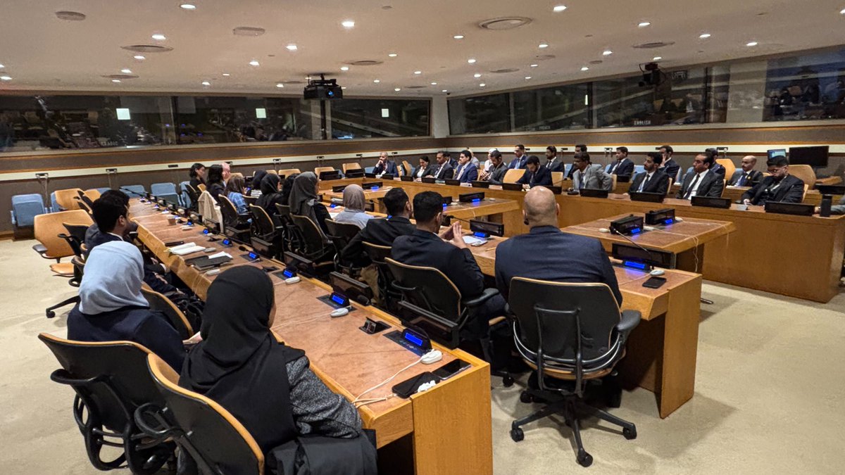 GCCtoUN's tweet photo. The GCC Permanent Observer Mission to the UN and Kingdom of Bahrain (GCC presidency), in collaboration with the UN DPPA, kicked off day one of the DPRs meeting and workshop for GCC UNGA delegations on "Introduction to Political Affairs and Peacebuilding" at UNHQ. https://t.co/UOKbxdsRF4