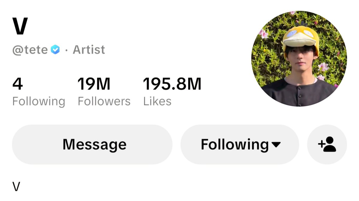 111taekim1111's tweet photo. Congratulations to Kim Taehyung for gaining 19M followers on TikTok 🔥🎉 https://t.co/0aTvtz2ljr