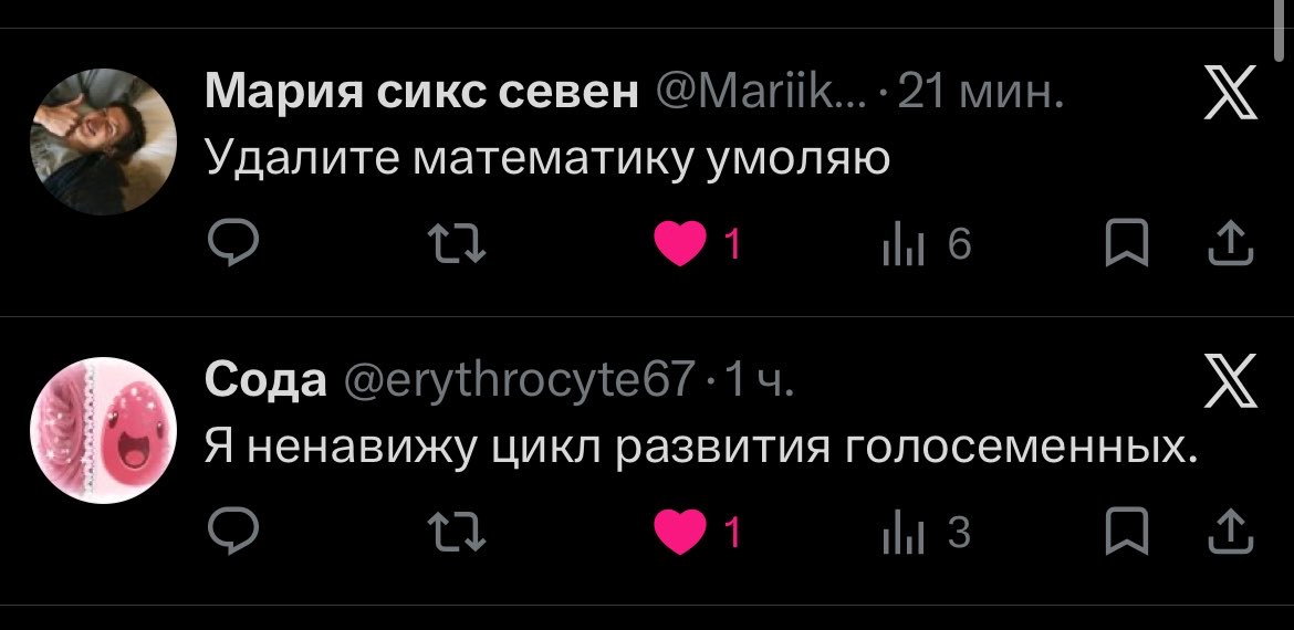 mitohondriyya's tweet photo. я все таке не пошла в школу теперь сижу хихикаю над своими друзьями которые пошли ха( я тоже ненавижу цикл развития голосеменных) https://t.co/4J9Pekdi8I