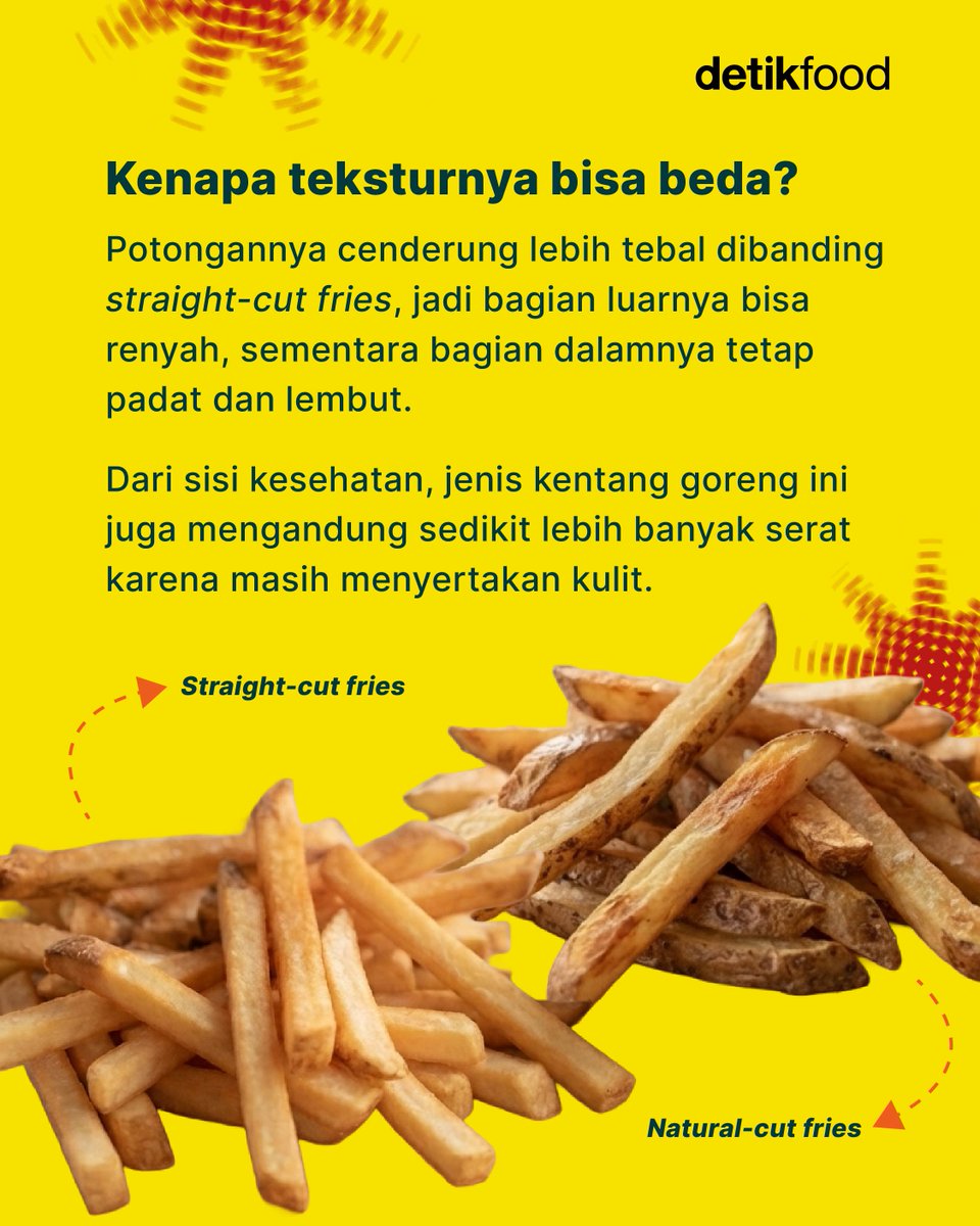detikfood's tweet photo. Siapa tim yang kalau makan fast food wajib ada kentang gorengnya? 🍟🙋 https://t.co/SENcRxGWZd