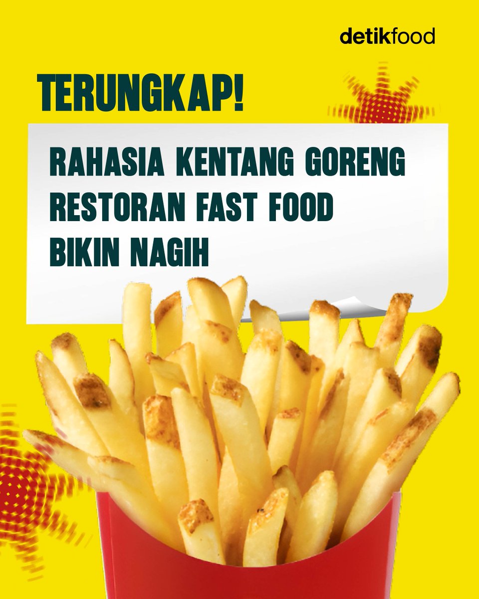 detikfood's tweet photo. Siapa tim yang kalau makan fast food wajib ada kentang gorengnya? 🍟🙋 https://t.co/SENcRxGWZd