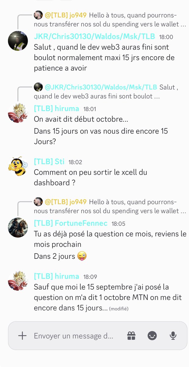 loloreb22's tweet photo. Les gens commencent à s impatienter @The_Life_Bomb et c est compréhensible, bloquer leur fondspendant que vous vous retirer de l'argent à longueur de journée c'est pas très réglo il serait temps de reouvrir
#SCAM #TLBLOVER #TLBHATER #SOLANA #M2E https://t.co/37K0nm86YF