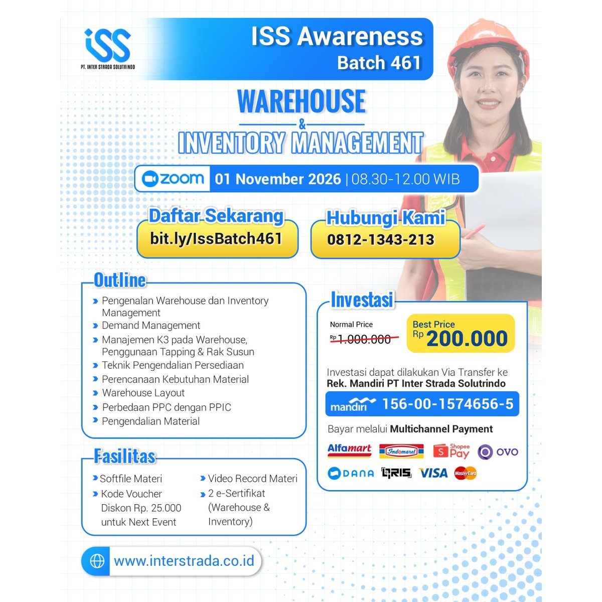 infokupedia's tweet photo. More Info:
08121343213

PT Inter Strada Solutrindo
Best Training and Consulting

Website : https://t.co/YcOKR95wWk
Instagram : @interstrada.id
Linkedln : PT Inter Strada Solutrindo https://t.co/gWXov9a0EW