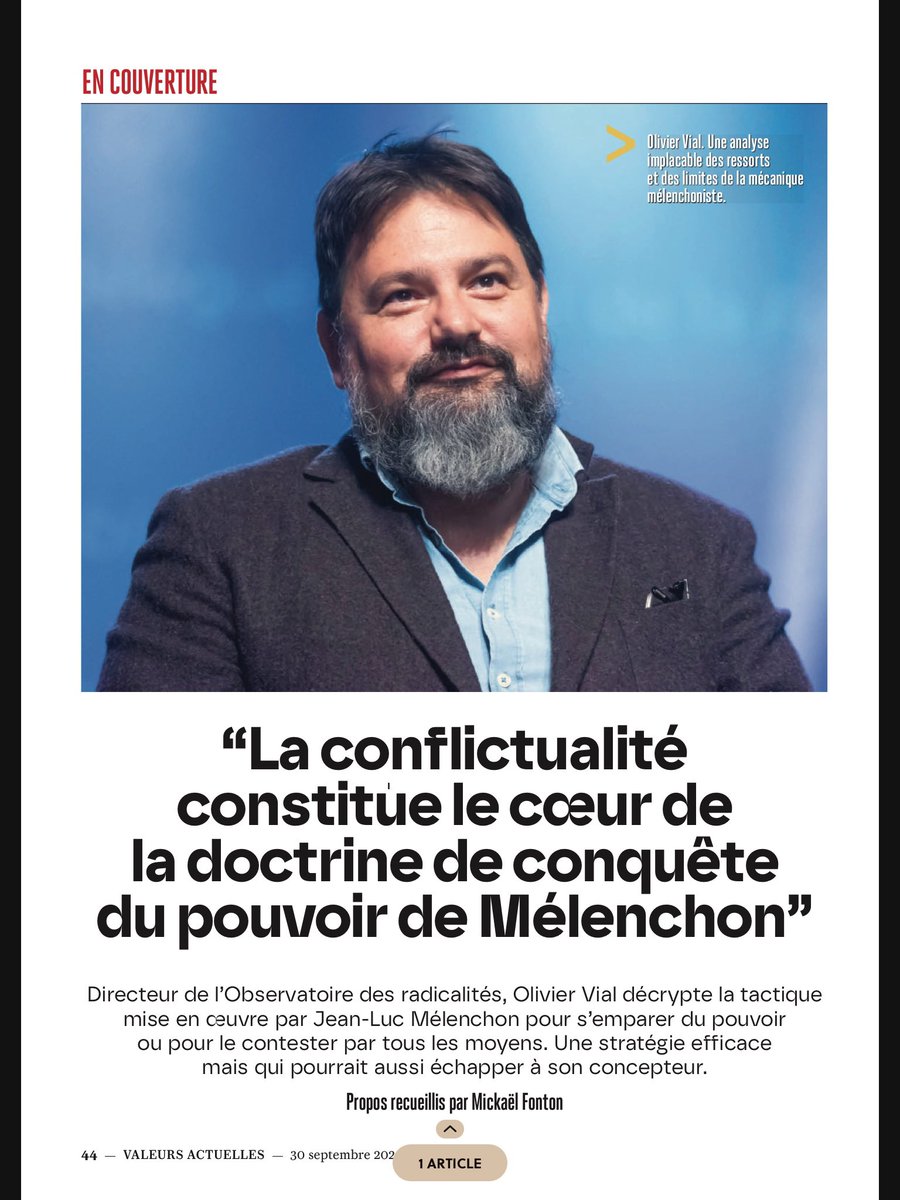 ovial's tweet photo. Merci à @Valeurs de m’avoir donné le temps de l’analyse sur la stratégie de Mélenchon

En kiosque https://t.co/2vLS3rBp7D