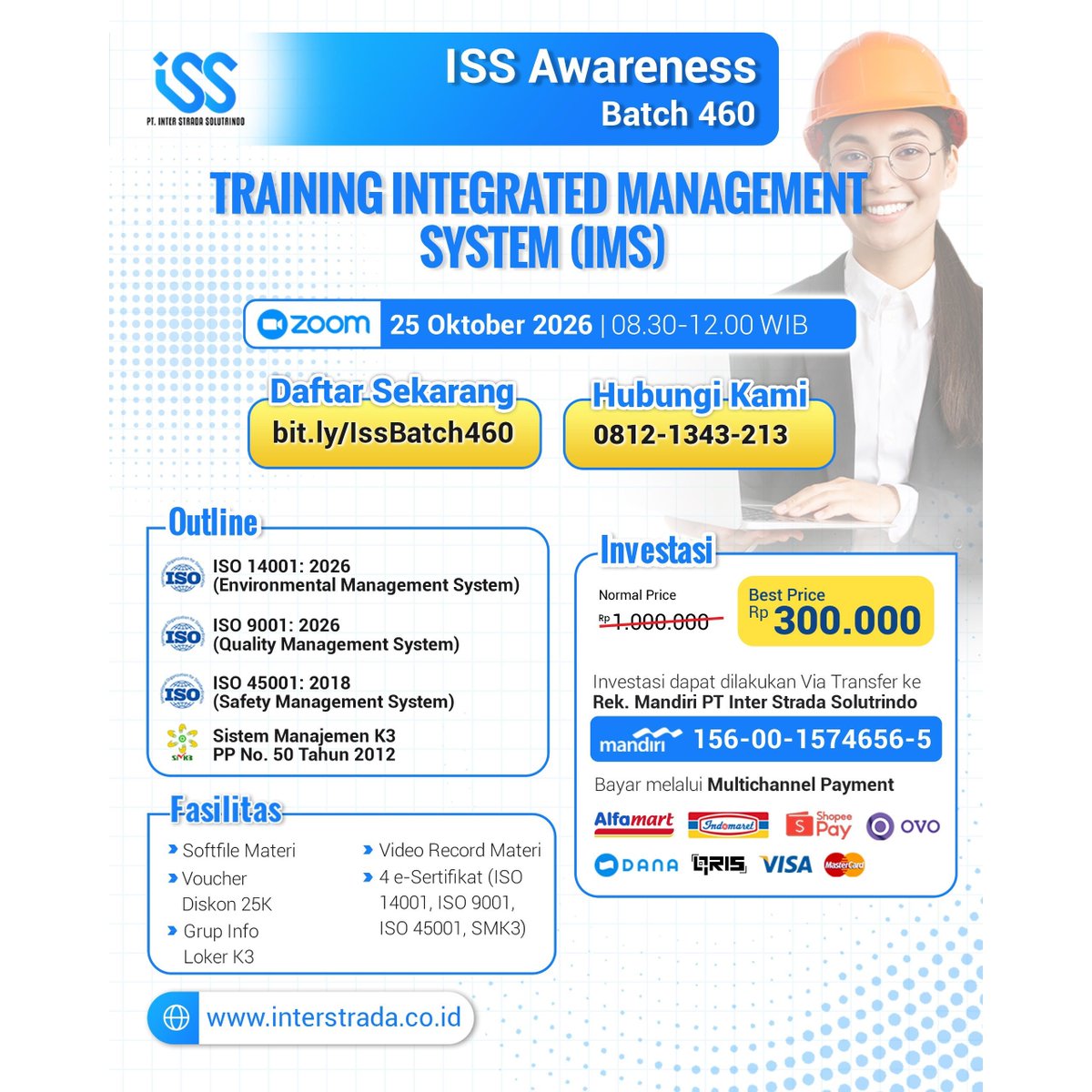 infokupedia's tweet photo. More Info:
08121343213

PT Inter Strada Solutrindo
Best Training and Consulting

Website : https://t.co/YcOKR95wWk
Instagram : @interstrada.id
Linkedln : PT Inter Strada Solutrindo https://t.co/gWXov9a0EW