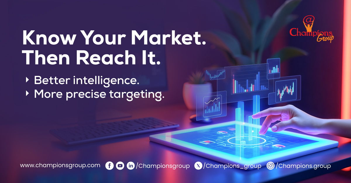 champions_group's tweet photo. Knowing your market is only the beginning.

At Champions Group, we bring together data, strategy, marketing, technology and execution to help businesses identify opportunities, reach the right audiences and turn insight into action.

https://t.co/eMWQ2gHnbx

#ChampionsGroup https://t.co/wVadIjRMuu