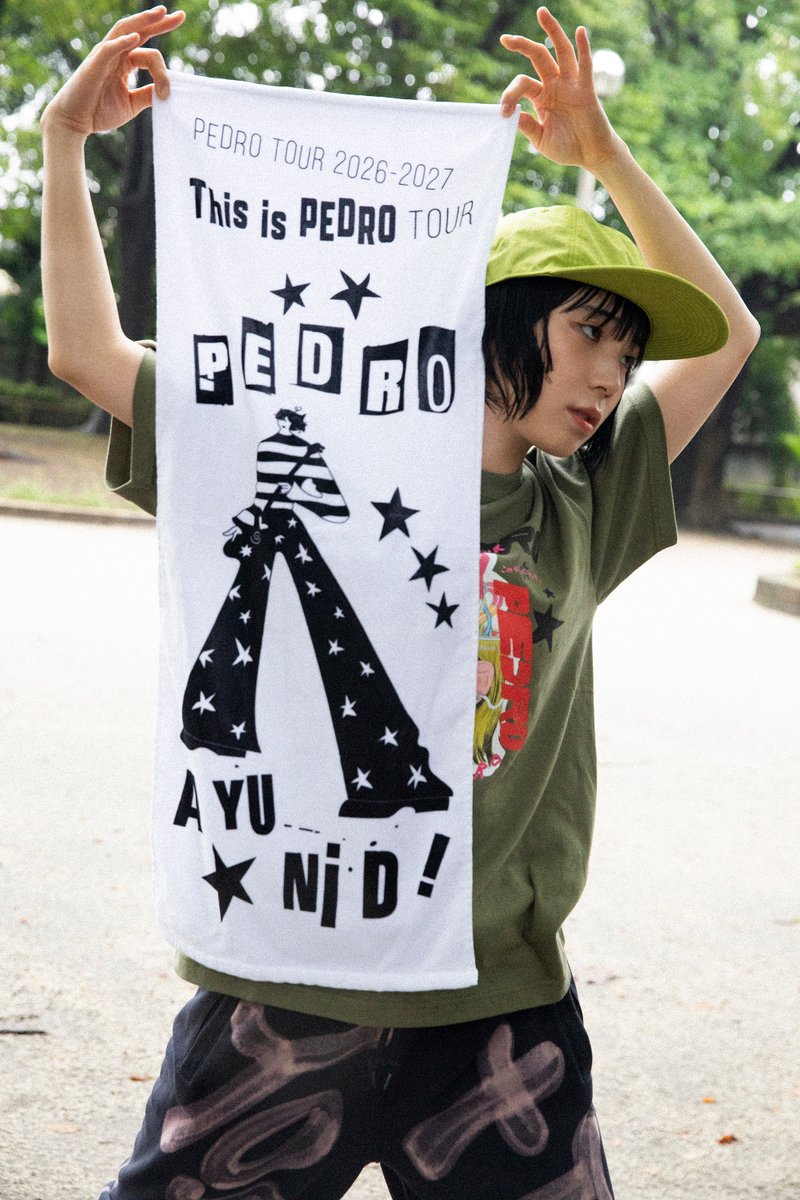 PEDRO_AYUNiD's tweet photo. 【通販実施決定！】
PEDRO TOUR 2026-2027「This is PEDRO TOUR」グッズ事前通販が決定しました！
ライブ当日までにお手元に届くので、ぜひご活用ください

販売期間：10/1(木)20:00〜10/7(水)23:59まで
お届け：10/13(火)より順次発送予定
https://t.co/3qq9NFmDZH https://t.co/9oWGy4sGsl