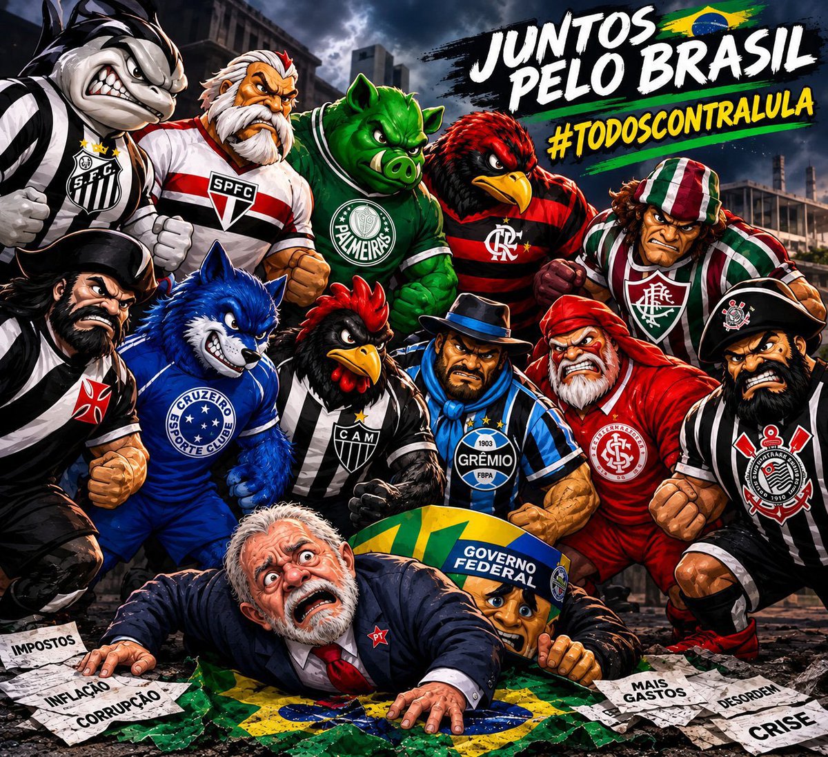 footballcarioca's tweet photo. Cadê a rapaziada de outros times que são de direita , vamos ou não tirar o Lula do poder? 

Podemos contar com vocês? 

Se sim comente com a hashtag   
           #ForaLulaLadrão https://t.co/29us65grOD