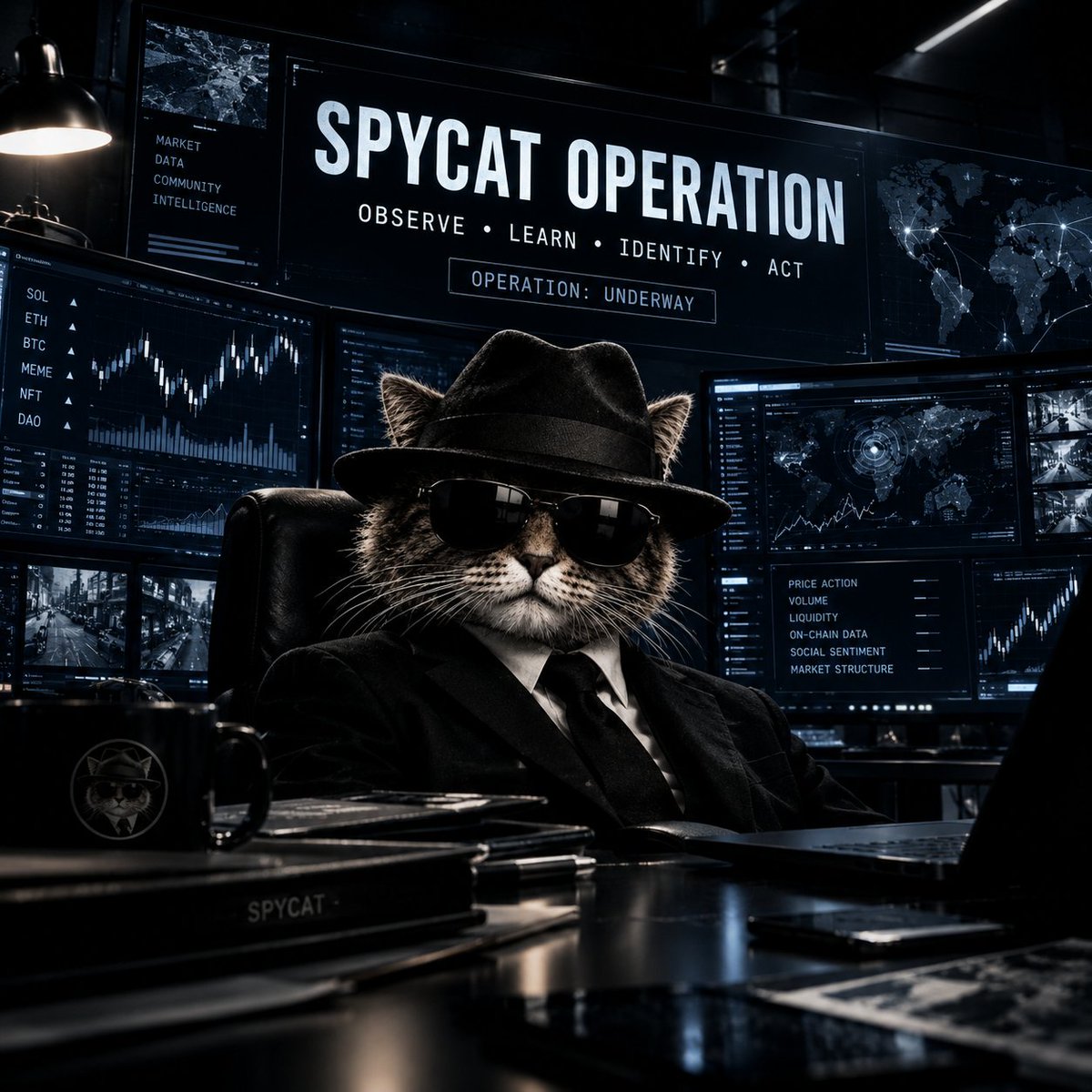 0xRyomen's tweet photo. 🕵️‍♂️🐈 THE SPYCAT OPERATION IS UNDERWAY  
  
We’ve been watching.  
  
Watching the charts.  
Tracking the data.  
Studying the market.  
  
And behind $SPYCAT is a vision that goes beyond just a ticker.  
  
A brand built around market culture, education, community and a narrative people can connect with.  
  
We’re putting the pieces together.  
  
𝕏 X: @OfficialSPYCAT
🌐 Website: Soon  
📜 CA: Soon  
💬 OFFICIAL SPYCAT Community: Coming soon  
📡 Market content: Soon  
  
Observe → Learn → Identify → Act.  
  
The cats are watching. 👀  
  
$SPYCAT 🕵️‍♂️🐈  
  
The operation is only beginning.