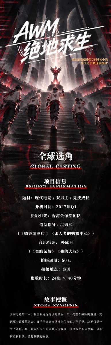 bl__fangirl's tweet photo. Big production😳 Will be shot in Thailand? it'll be crazyyy
#AWM_PUBG Will start shooting Q1 2027😍
24 EP/40 Min each~✨
This is a Casting call~
All Male??👀
The only thing matters is -
Qi Zui (Male, Already Cast) #Jiayi
Yu Yang (Male, Already Cast)🙈
It has to be #YiCheng https://t.co/a0TWJN6Rok