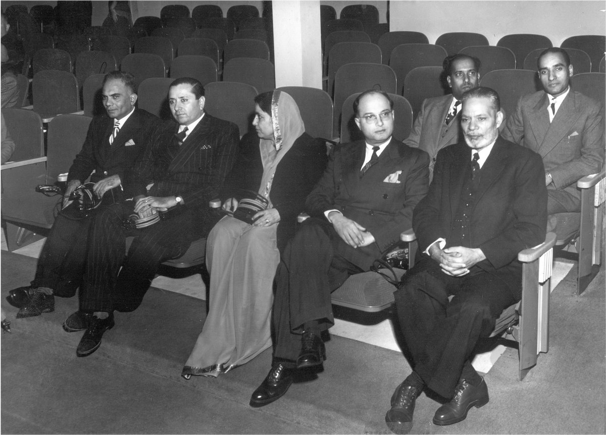 UNinPak's tweet photo. On this day in 1947, Pakistan🇵🇰 joined the United Nations🇺🇳.

Today, 79 years on, we celebrate Pakistan's partnership with the UN.

Explore historic photos of 🇵🇰 at the UN : https://t.co/hYG95rJDoF

📷
The delegation of 🇵🇰, waiting in the Assembly, New York, 30 Sep 1947
UN Photo https://t.co/cSXDhvjpoH