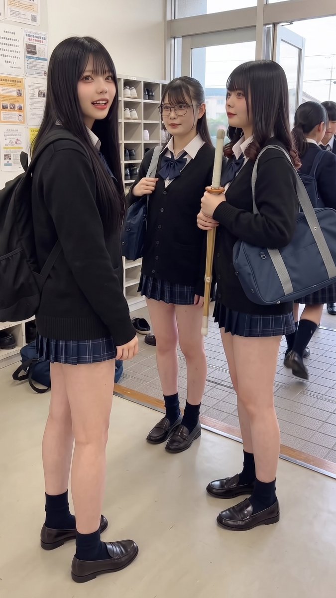 aonoshion's tweet photo. お疲れ様〜今日雨降ってないね☁
帰りどっか行く？な雰囲気☺️
靴下はアンクル丈と紺ハイソを試してるんだけど、みんなはどっちが好きかなー？？ https://t.co/AWLbuQJpym