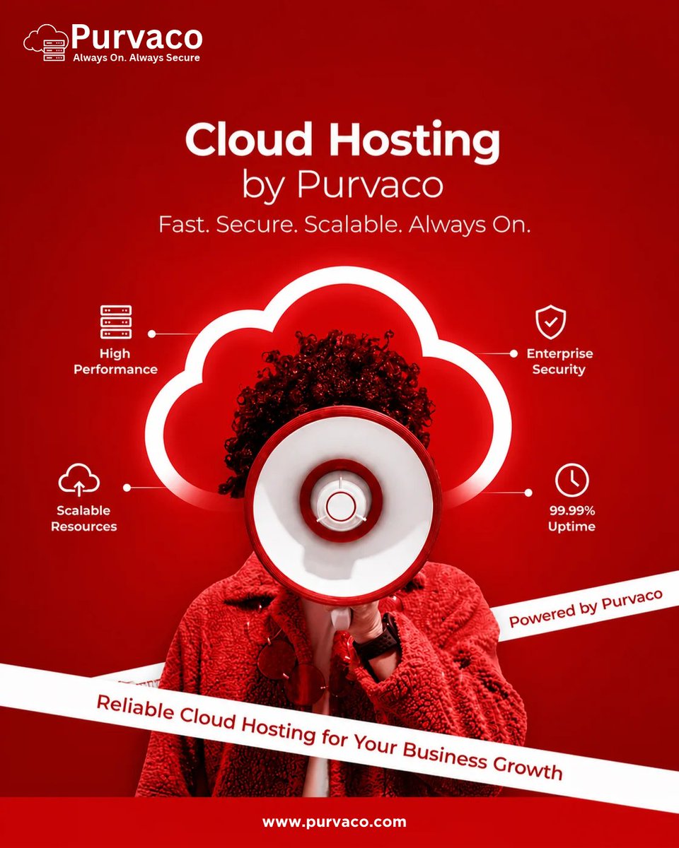 purvaco's tweet photo. Cloud hosting built for businesses that need performance, security, scalability, and reliable uptime.

#Purvaco #CloudHosting #CloudComputing #CloudInfrastructure #WebHosting #EnterpriseHosting #CloudServer #ManagedCloud #HostingSolutions #BusinessHosting #ITInfrastructure https://t.co/PBNlemGM1S
