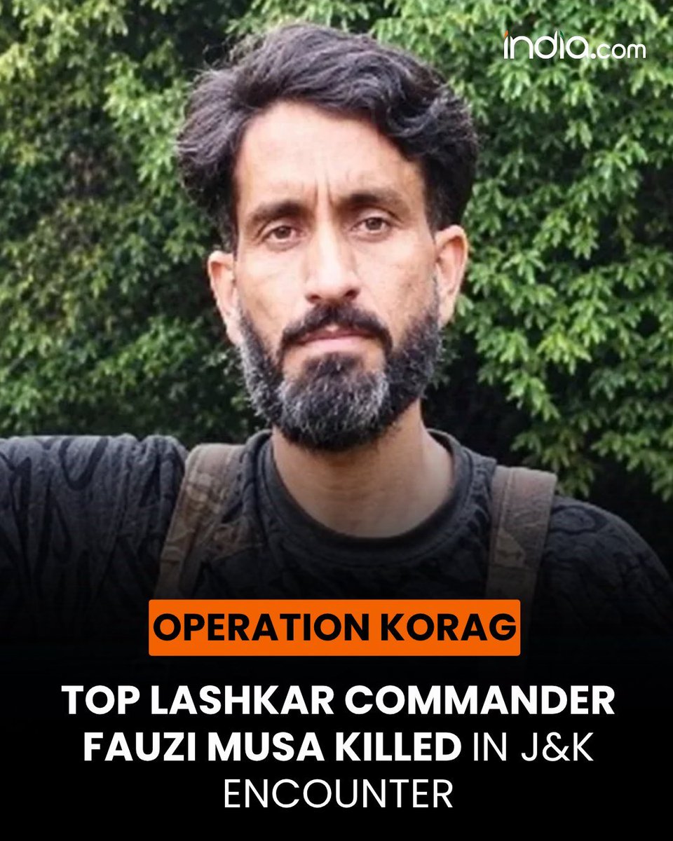 Newsofpmc's tweet photo. Lashkar-e-Taiba के टॉप कमांडर  *मूसा* को जम्मू-कश्मीर के बडगाम में सुरक्षाबलों ने मुठभेड़ में मार गिराया।

बडगाम के *कोराग इलाके* में मंगलवार शाम शुरू हुए ऑपरेशन में सेना,CRPF और जम्मू-कश्मीर पुलिस की संयुक्त टीम शामिल थी। यह कार्रवाई ‘ऑपरेशन कोराग’ के तहत की गई।

अधिकारियों के मुताबिक, मूसा जम्मू-कश्मीर में कई आतंकी हमलों के मामलों में वांछित था। इससे पहले *5 सितंबर को यूसमर्ग की पहाड़ियों में हुई मुठभेड़* के दौरान वह सुरक्षाबलों को चकमा देकर फरार हो गया था।

मंगलवार को सुरक्षाबलों ने दोबारा ऑपरेशन चलाकर उसे ढेर कर दिया।