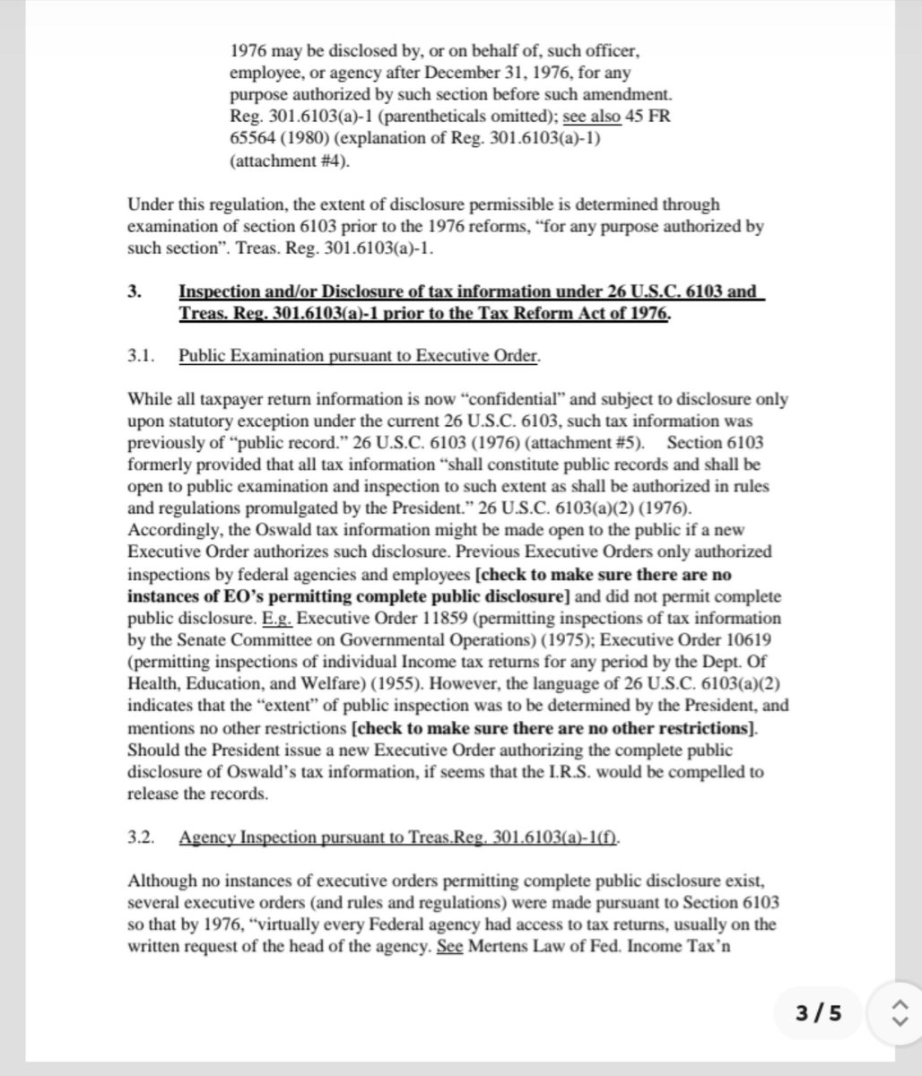 MysticCove4's tweet photo. JFK: An Memo regarding : Authority of the ARRB To Inspect and or Disclose LHO Tax Records
https://t.co/GgzFKtyqxb https://t.co/ykPE8RCINq