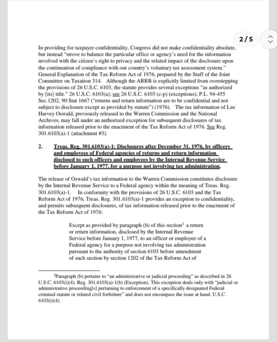MysticCove4's tweet photo. JFK: An Memo regarding : Authority of the ARRB To Inspect and or Disclose LHO Tax Records
https://t.co/GgzFKtyqxb https://t.co/ykPE8RCINq