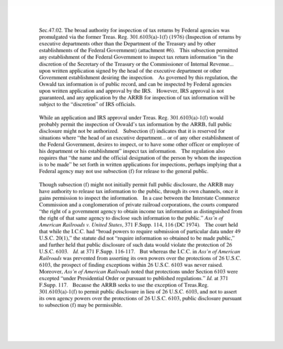 MysticCove4's tweet photo. JFK: An Memo regarding : Authority of the ARRB To Inspect and or Disclose LHO Tax Records
https://t.co/GgzFKtyqxb https://t.co/ykPE8RCINq