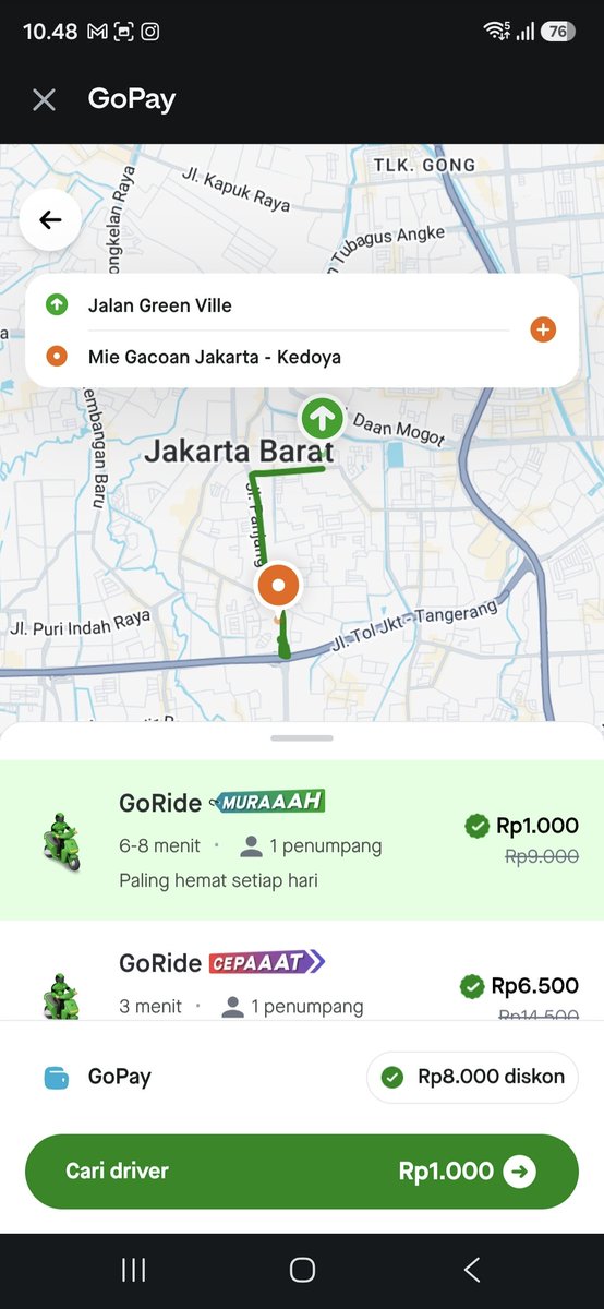 RichardMarnwiy's tweet photo. baru tahu bisa pesen gojek langsung dari gopay dan dapet potongan gila berkat Gojek 1000 Diaplikasi GoPay https://t.co/T0DodMjmVZ
