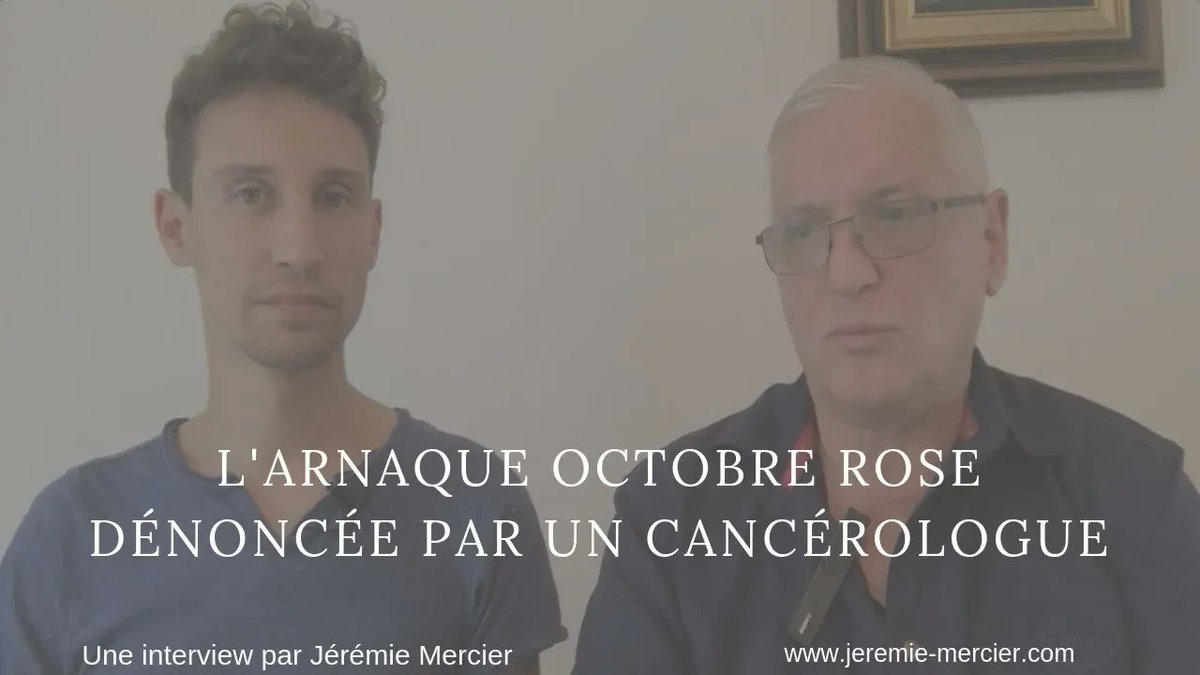 jmyremets's tweet photo. Demain commence la terrible arnaque "Octobre Rose" 🎀. Des centaines de milliers de personnes naïves (et d'entreprises naïves ou complaisantes) vont jouer le jeu de l'industrie de la maladie en devenant les ambassadrices du dépistage du cancer du sein : la meilleure façon de trouver des "cancers" non-évolutifs, qu'on va traiter comme des cancers agressifs.

Les femmes survivant à ces traitements inutiles qui vont les marquer à vie dans leur chair vont ensuite penser à tort avoir été sauvées grâce à l'industrie de la maladie.

Le machiavélisme 😈 à son comble...

Les explications dans cette vidéo : https://t.co/mwZJalyLld

Je reviendrai sur les origines de ce mouvement qui méprise l'humain et en particulier les femmes pendant un mois complet, sous l'apparence de beaux sentiments roses dégoulinants.