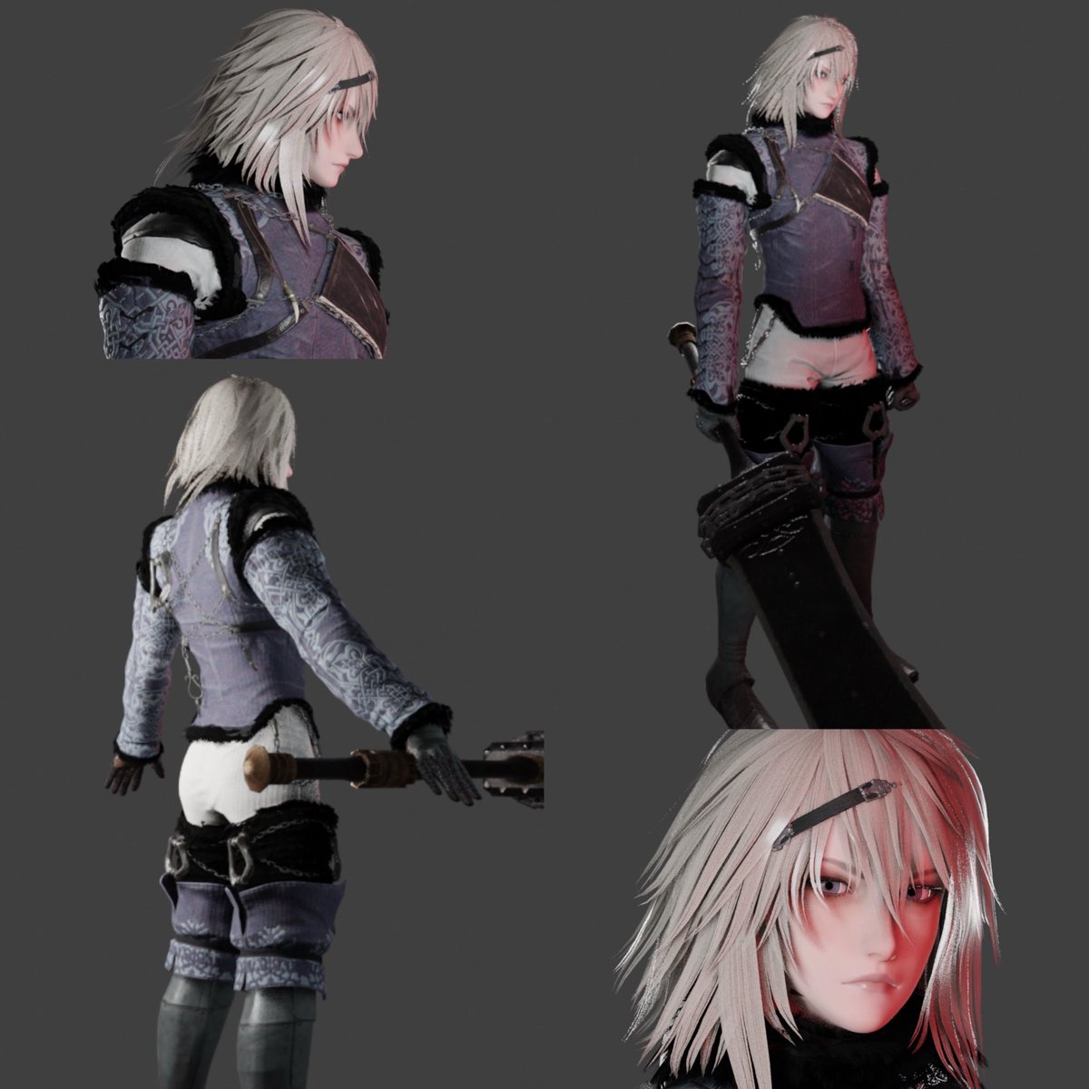 lucsorola's tweet photo. idk if I shared here the 2010 inspired looking nier. well I’d say a mix of 2010 and 2021. 

his pouty lips from 2010 were very important to me https://t.co/3tTl6DRech