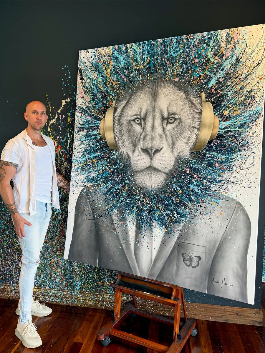 mauricionarra's tweet photo. We are watching, we are listening… the lion is patient.
This piece is a large commission for a client with a lion-like soul.
It features coconut charcoal powder, acrylic, and oil on canvas.

Apologies, but it is not available in a print version. A li... https://t.co/j5ri6oEdB6