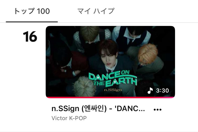 nSSign_JPST's tweet photo. [ YouTube ] ハイプ

n.SSign Japan 1st Mini Album
『#迷走路_WAYOUT』
タイトル曲 #DANCE_ON_THE_EARTH

2026.9.30(水) 14:50現在  16位ランクイン
おめでとうございます🎉
引き続き あたたかい応援をお願いします！

https://t.co/9pAF4Q73BI

#nSSign https://t.co/pdYXpGbCNs