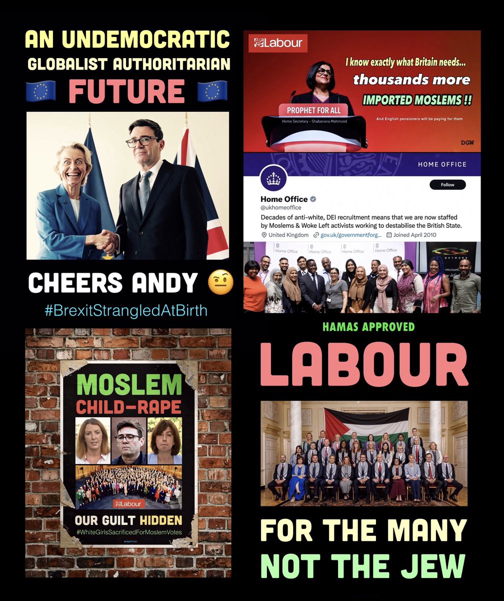 DocWinks's tweet photo. @forwardnotback INCREDIBLE = NO CREDIBILITY
Robbing pensioners to pay for benefits street, rejoining the corrupt EU, getting us back to the 1970s, importing even more foreign criminals, sucking-up to Islamist antisemites and STILL covering-up for Pakistani Moslem child-rape gangs! #GoLabour ๐ https://t.co/SuWBXlEwHz