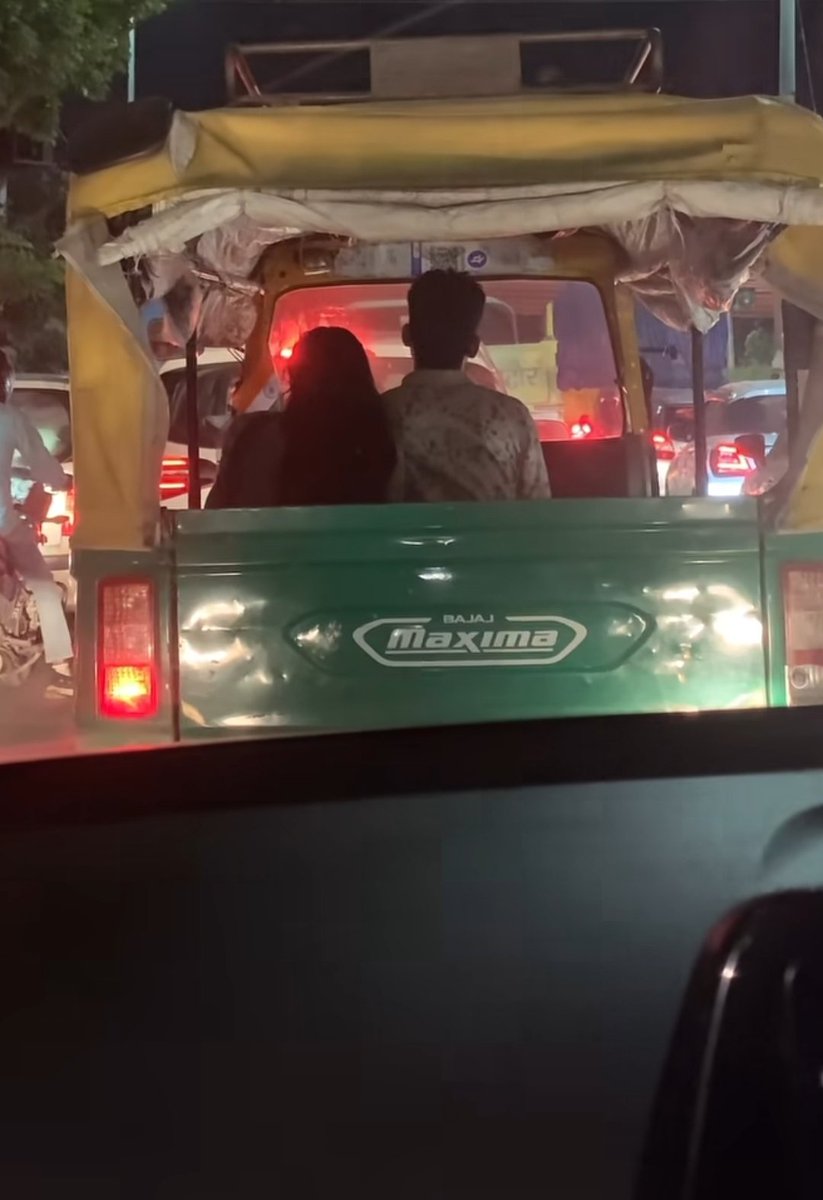MahiMishra98's tweet photo. A boy driving home suddenly noticed an autorickshaw,

where the autorickshaw driver was enjoying a romantic moment with his girlfriend.

The boy thought to himself, "I have a car, but no girlfriend... and my brother has an autorickshaw, yet he's in love!"

It's true, you can have a lot in life, but it's not necessary that you have everything you want.

Sometimes, the one who has the least has what we want the most.