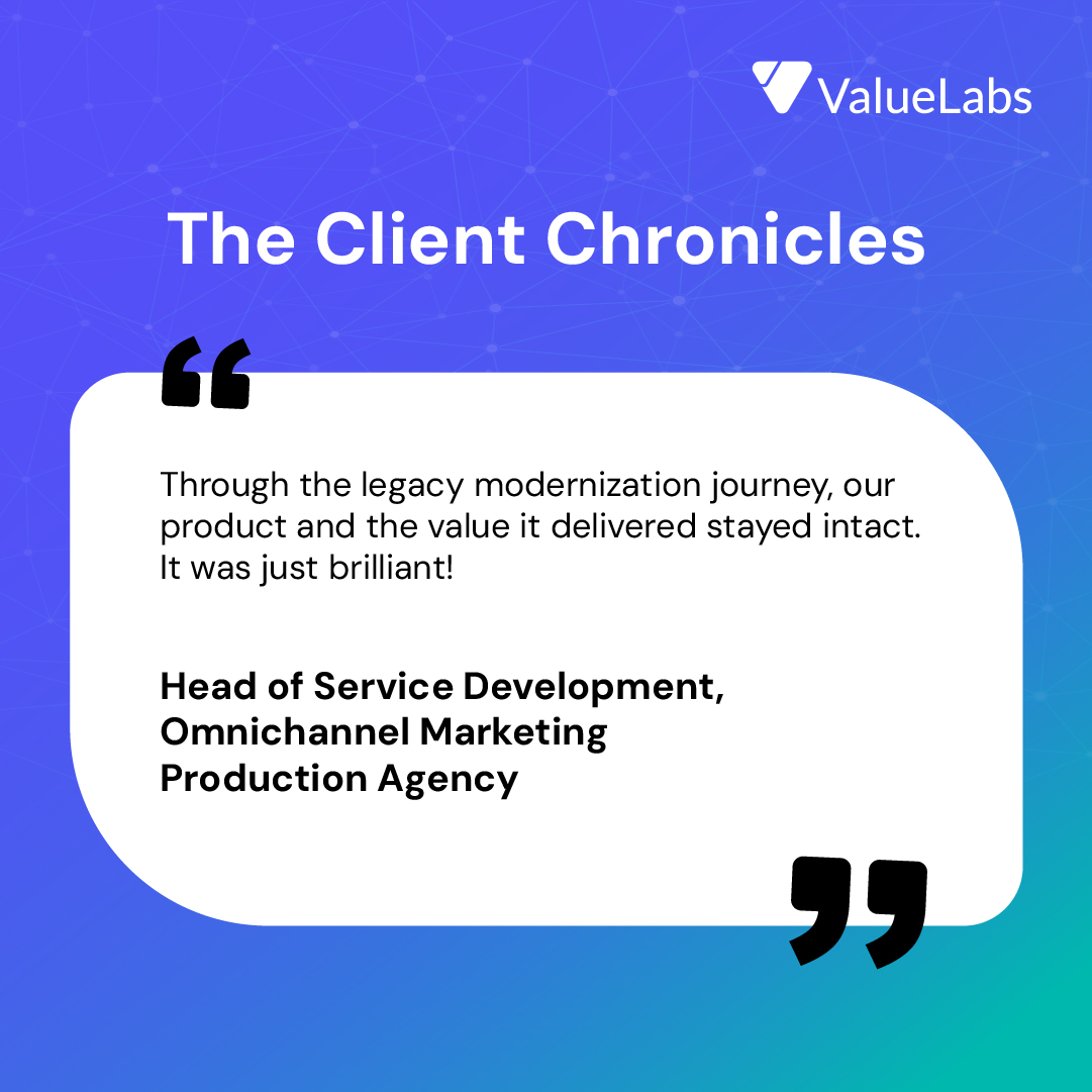 ValueLabs's tweet photo. 100% security test coverage. 90% stage containment. Faster delivery.

That is exactly what happened when ValueLabs assisted a global omnichannel marketing production agency in overhauling their digital asset management system.

By migrating their testing framework from Selenium to Playwright and using AI to generate security tests directly from Jira user stories, they completely flipped the script on their QA cycle.

Modernization doesn't have to mean breaking what already works. It means making it bulletproof.

SCALE CHECK:
On a scale of 1 to 10, how challenging is your current legacy testing setup?

[1 = Optimized & Agility-focused] to [10 = Legacy Bottleneck]

Drop your number into the comments below.

#TheClientChronicles #Solutions #Modernization #AIAgents #AiDE #DoingTheRightThing #ValueLabs