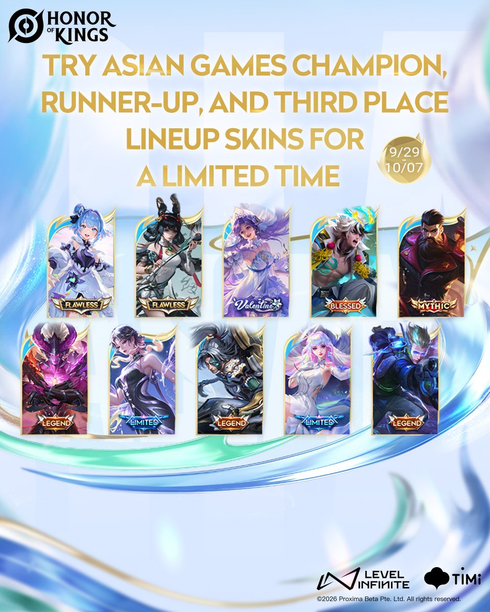 🏅 The Asian Games lineup skin trial is underway!Tr...